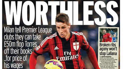 Milan and Chelsea desperate to ditch Torres