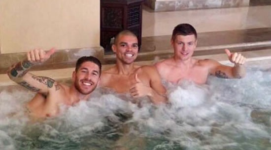 Bathtime for Ramos, Pepe and Kroos