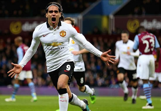 Aston Villa 1-1 Manchester United: Falcao on target but Red Devils held by 10 men