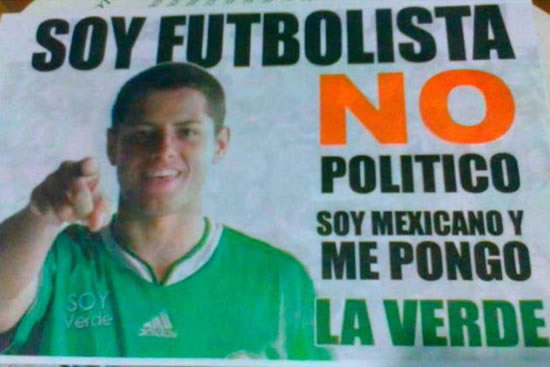 'Chicharito' reports illegal use of his image in a political campaign