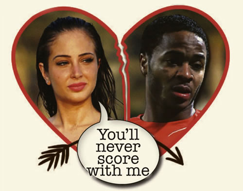 Liverpool's Raheem Sterling was turned down by Tulisa when he tried to date the popstar