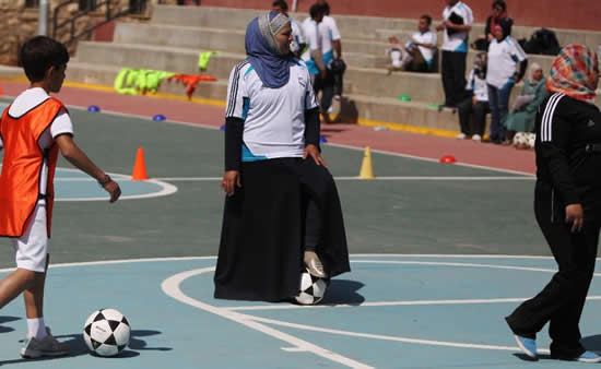 Real Madrid coaches Palestinian children in West Bank