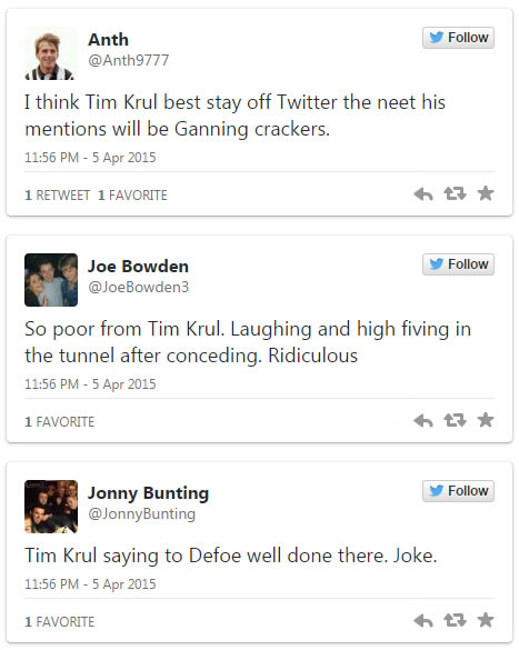 Tim Krul smiles and congratulates Jermain Defoe for wonder-goal against him - then gets slated by Newcastle fans on Twitter