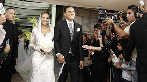 Keylor Navas marries Andrea Salas