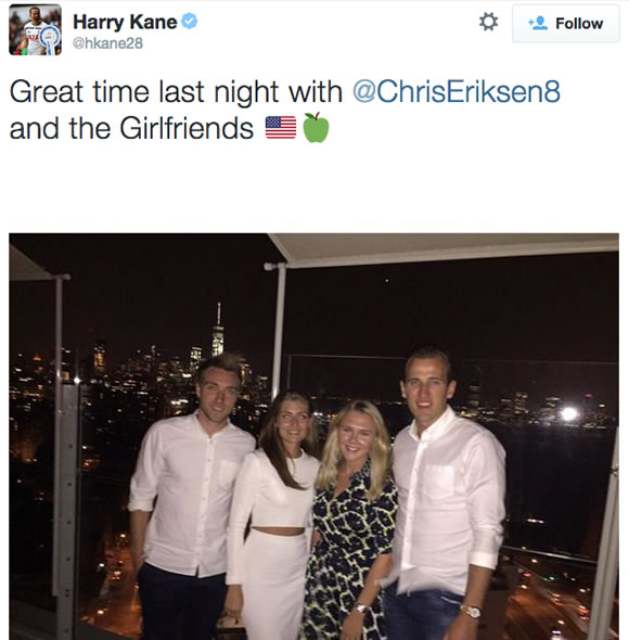 Spurs fans will love this picture of Harry Kane & Christian Eriksen in New York
