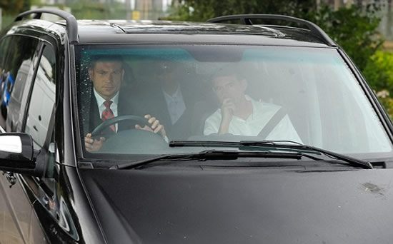 Anthony Martial pictured arriving at Carrington for Manchester United medical