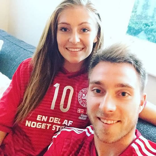 Tottenham’s Christian Eriksen and his girlfriend become fans for the night