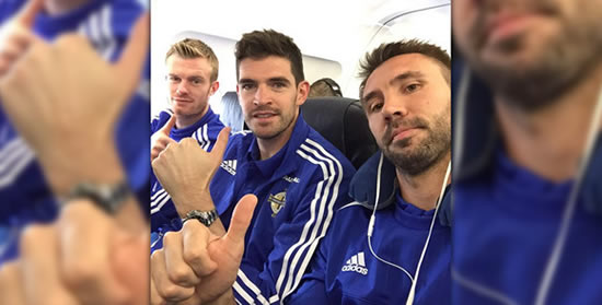 Saido Berahino sent up by West Brom team-mates in plane photo