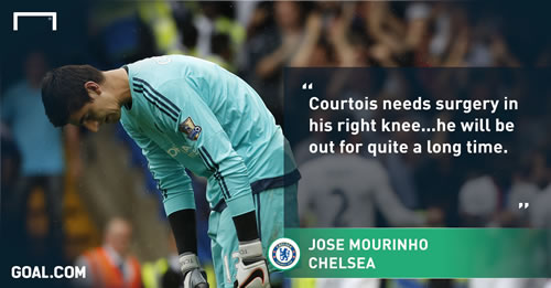 Courtois 'out for a long time' after knee surgery, confirms Mourinho