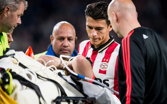 PSV defender Hector Moreno has visited Luke Shaw in hospital