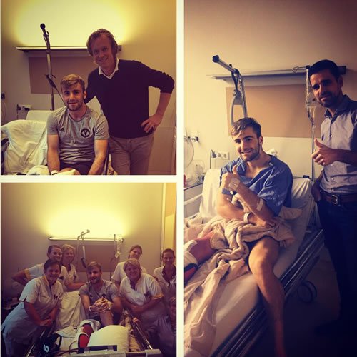 Man Utd star Luke Shaw thanks doctors after surgery on broken leg