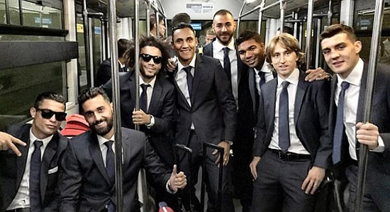 Real Madrid touch down in Sweden