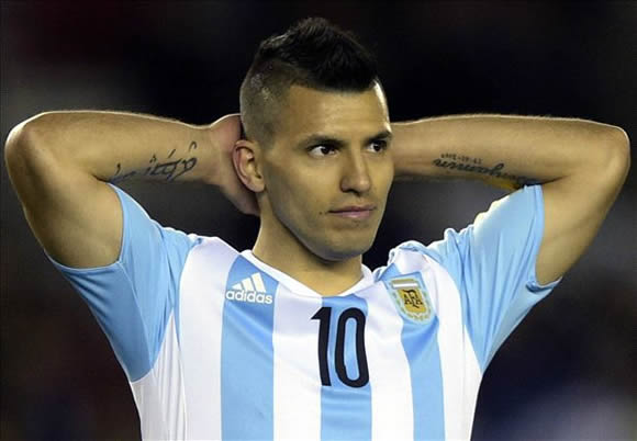 Aguero out for at least a month as Argentina confirm grade two tear