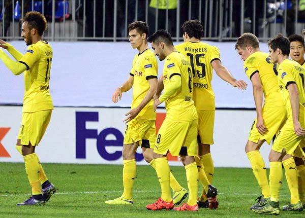 Qabala 1-3 Borussia Dortmund: Red-hot Aubameyang leads Germans to win