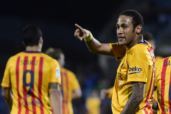 Getafe 0 - 2 Barcelona: Luis Suarez and Neymar on target in Barcelona's win