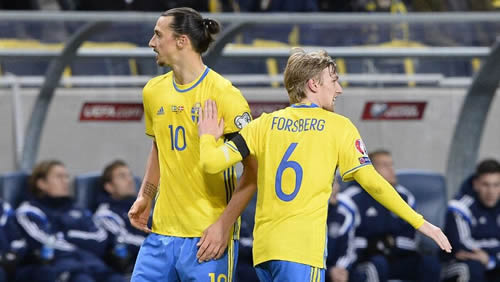 Sweden 2 - 1 Denmark: Sweden take narrow first-leg lead over Denmark in Euro 2016 play-off