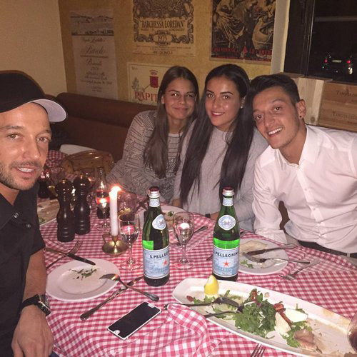 Mesut Ozil enjoys family time ahead of West Brom v Arsenal