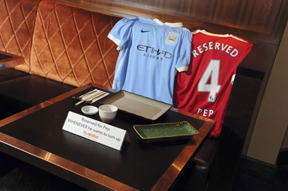 Bayern Munich boss Pep Guardiola booked into Manchester restaurant