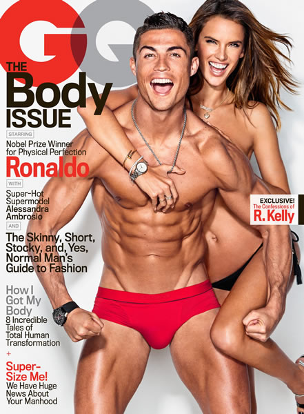 Cristiano Ronaldo stars with Alessandra Ambrosio on GQ cover