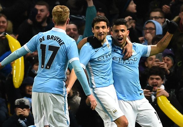 Manchester City 3-1 Everton (4-3 agg): Aguero sets up Wembley return