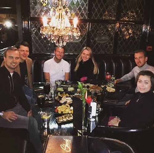 Harry Kane enjoys dinner out with his girlfriend after Tottenham win