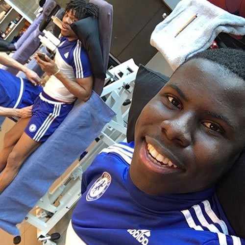 Chelsea duo all smiles at Cobham ahead of returns from injury
