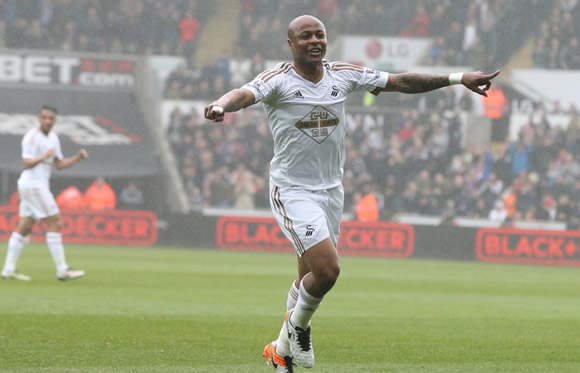 Swansea City 3 - 1 Liverpool: Andre Ayew brace helps Swansea to victory over Liverpool