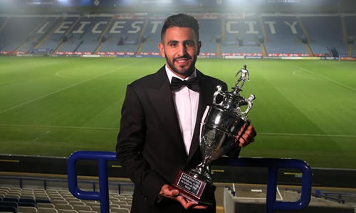 Riyad Mahrez scoops Leicester City's player of the season award