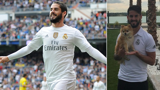 Real Madrid star Isco has a family dog named Messi