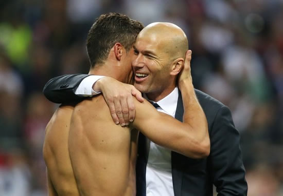 David Beckham congratulates Zinedine Zidane on Real Madrid UCL win