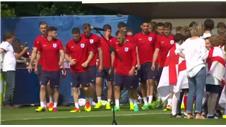 England express confidence during first training session