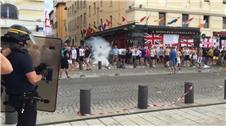 Fans and police clash in Marseille during Euro 2016