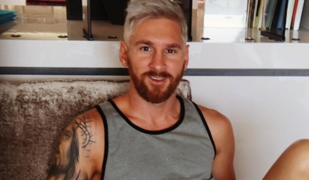 Twitter reacts to blonde Messi