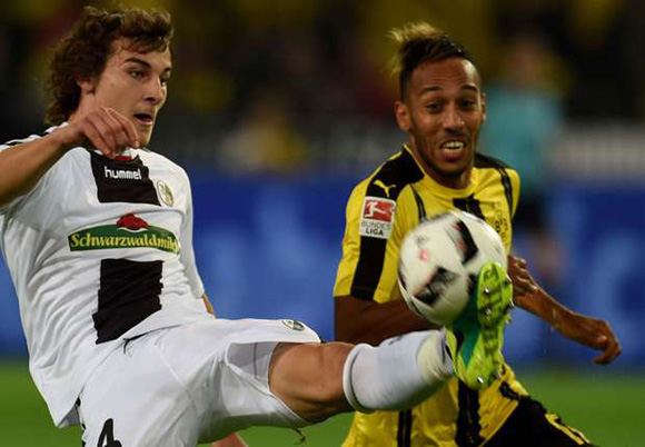 Borussia Dortmund 3 - 1 SC Freiburg: Pierre-Emerick Aubameyang on mark as Borussia Dortmund ease past Freiburg