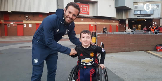 Juan Mata met nine-year-old disabled Man United fan Alex Nield