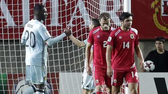 Gibraltar 0 - 6 Belgium: Christian Benteke quick off the mark as Belgium hit Gibraltar for six