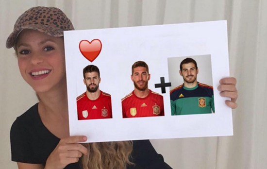 Shakira teases song release with Spain stars