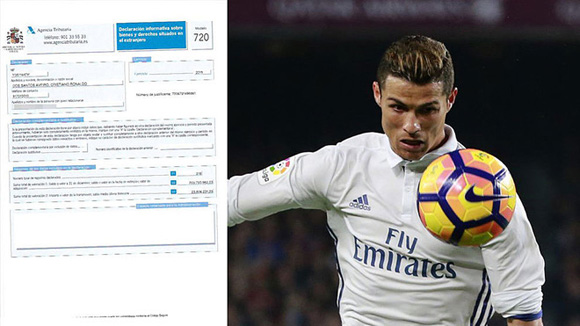 Cristiano Ronaldo declared 203m in taxes abroad in 2015
