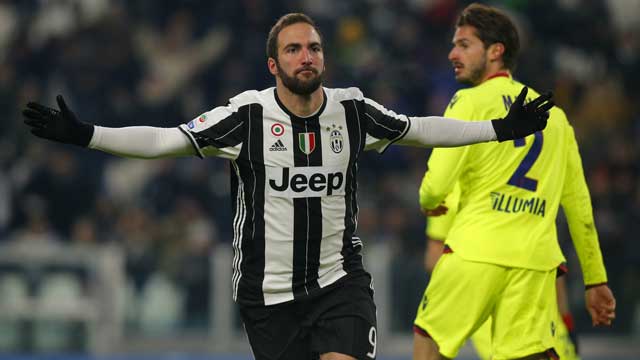 Juventus 3-0 Bologna: Higuain and Dybala seal simple victory