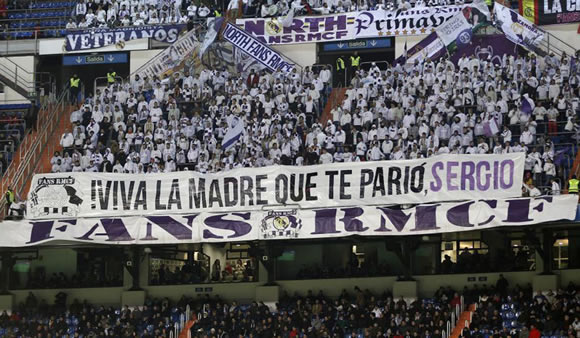 Bernabeu unveil fun banner in support of Ramos