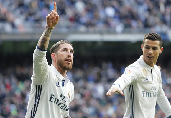 Real Madrid 2 - 1 Malaga: Sergio Ramos double lifts Real Madrid past Malaga