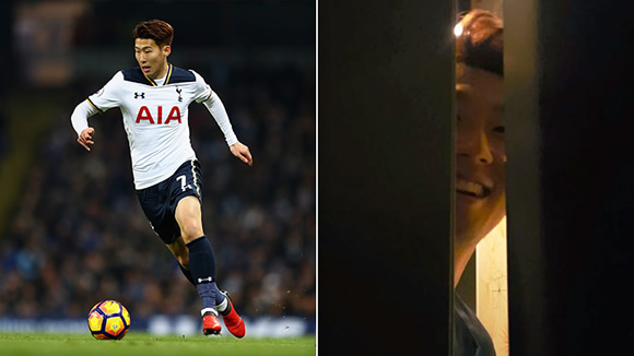 'F***'s sake!' Heung-Min Son's reaction to Tottenham hotel prank