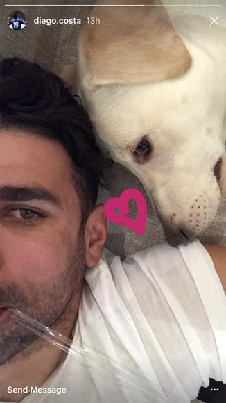 Diego Costa shows softer side with dog ahead of Chelsea clash