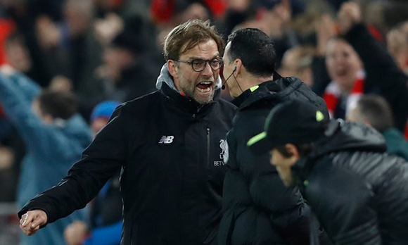 Jurgen Klopp apologises for outburst at fourth official after Chelsea draw