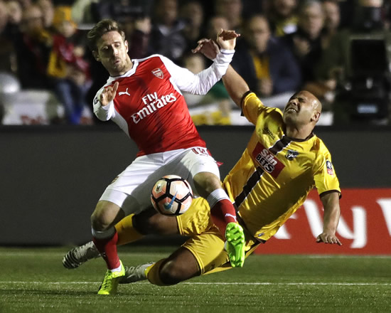 Sutton United 0 - 2 Arsenal: Arsene Wenger's Arsenal end non-league Sutton's FA Cup run