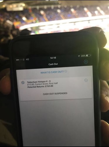 Spurs fan makes schoolboy mistake on betting app - accidentally wins bet