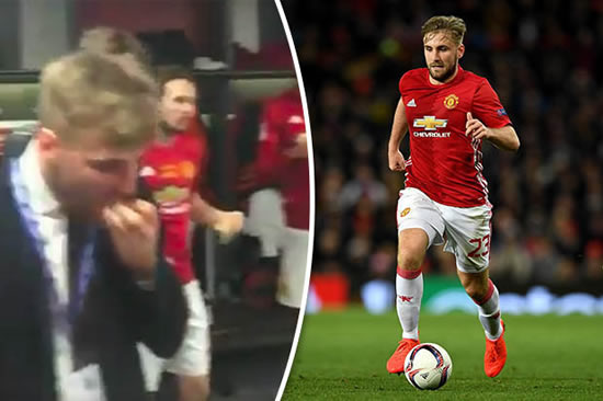 Man Utd flop Luke Shaw RIPPED after fans spot him doing THIS following EFL Cup win