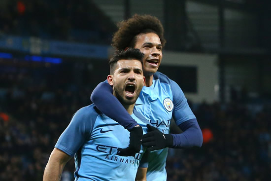 Manchester City 5 - 1 Huddersfield Town: Sergio Aguero's brace helps Manchester City to thumping FA Cup win
