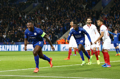 Leicester City 2 - 0 Sevilla: Leicester sink Sevilla to reach Champions League quarter-finals