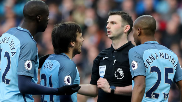 Man City fined £35,000 by FA for penalty protests against Liverpool